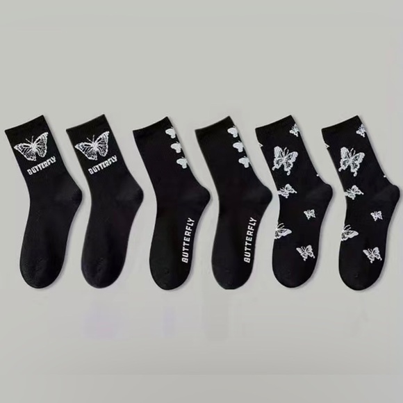 6 Pair Butterly Sock Bundle - Picture 1 of 2